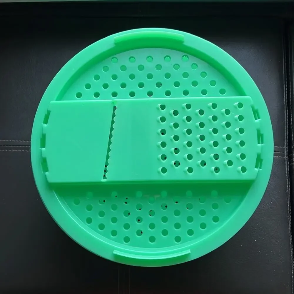 Tupperware | Vintage American Made Green Jadeite Colander and Grater Set
